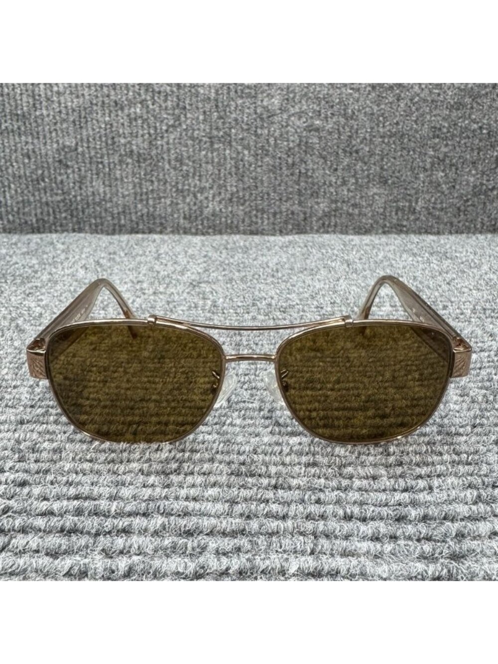 ANNE KLEIN AKS705 Sunglasses Brown Gold Aviator Womens 56-16-140 FRAMES ONLY